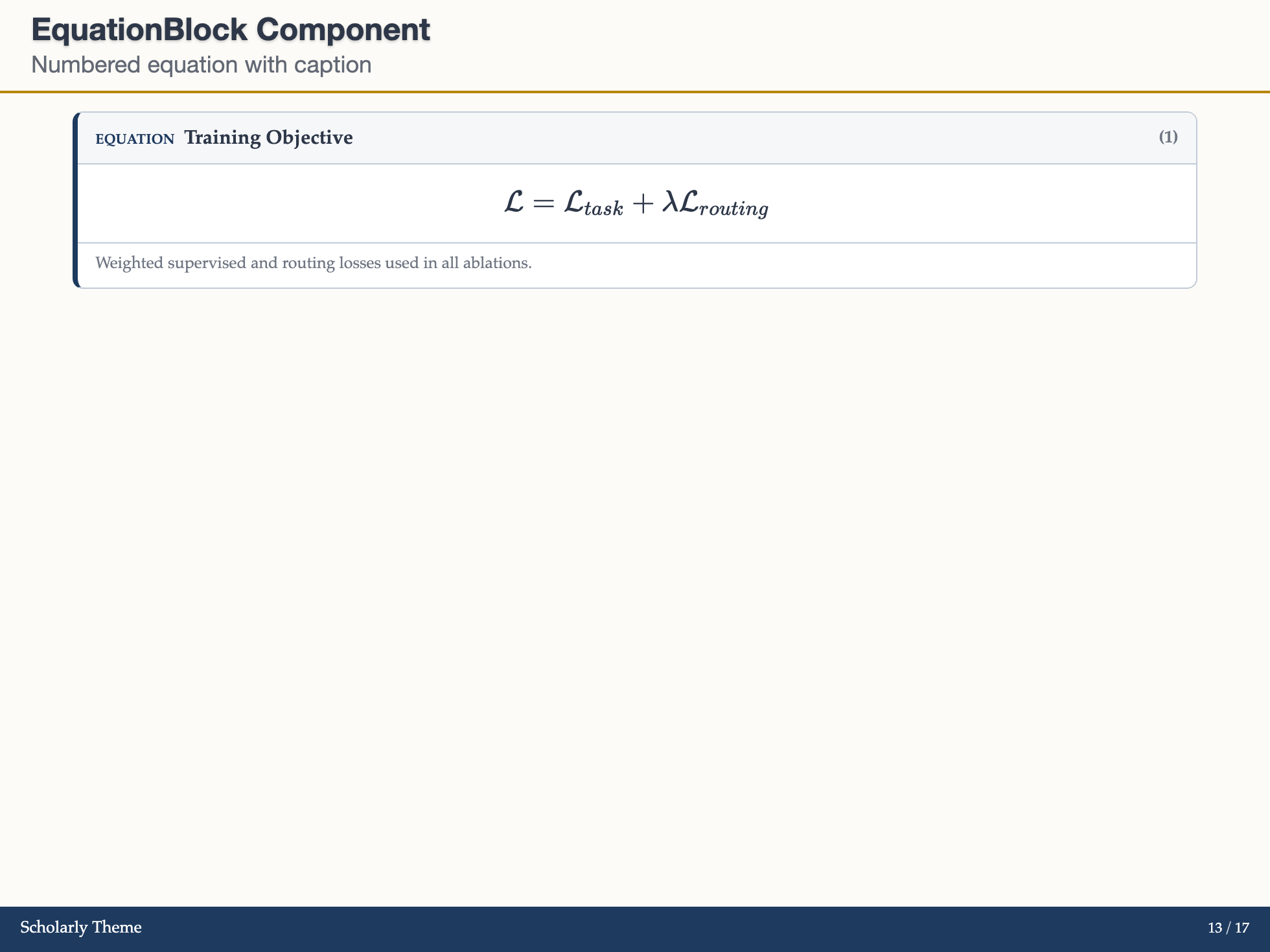 EquationBlock example