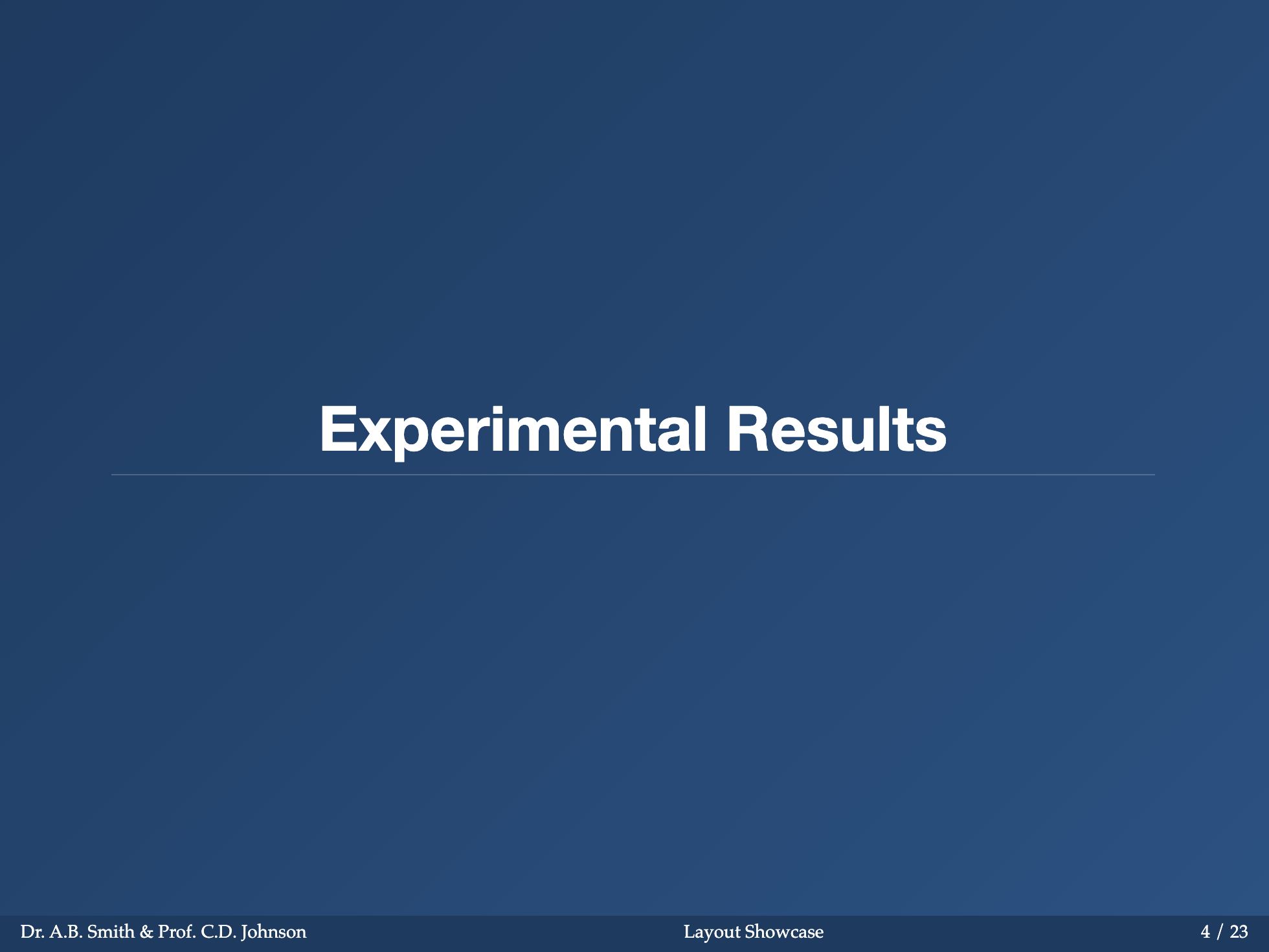 Section Layout Example