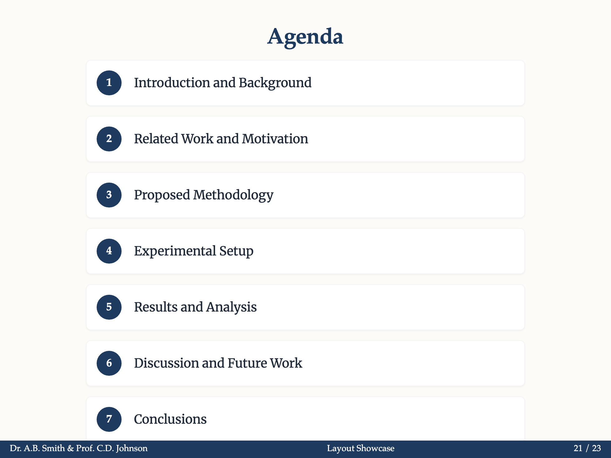 Timeline Layout Example
