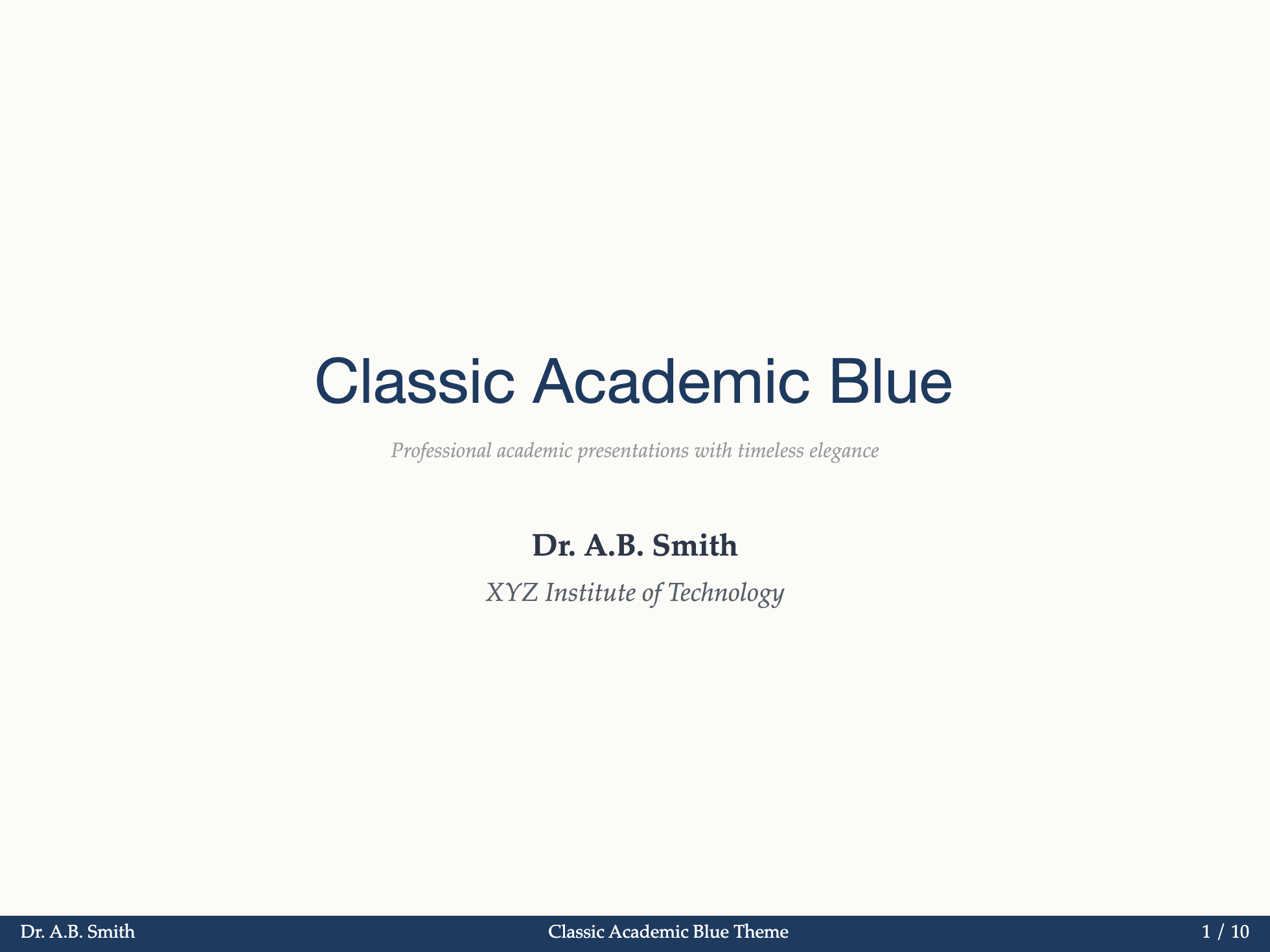Classic Blue Theme