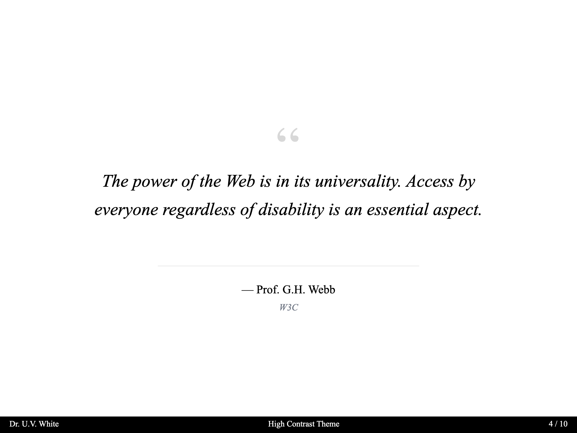 High Contrast - Quote