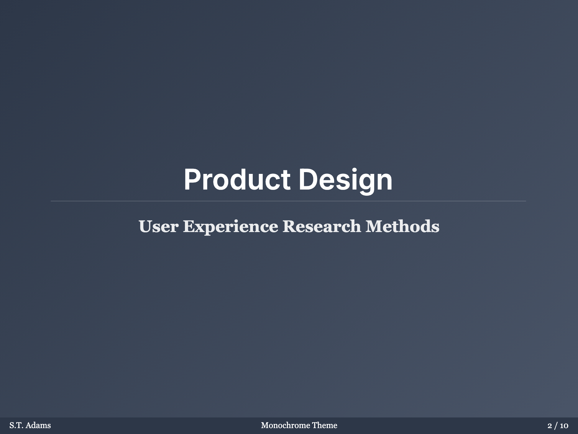 Monochrome - Section